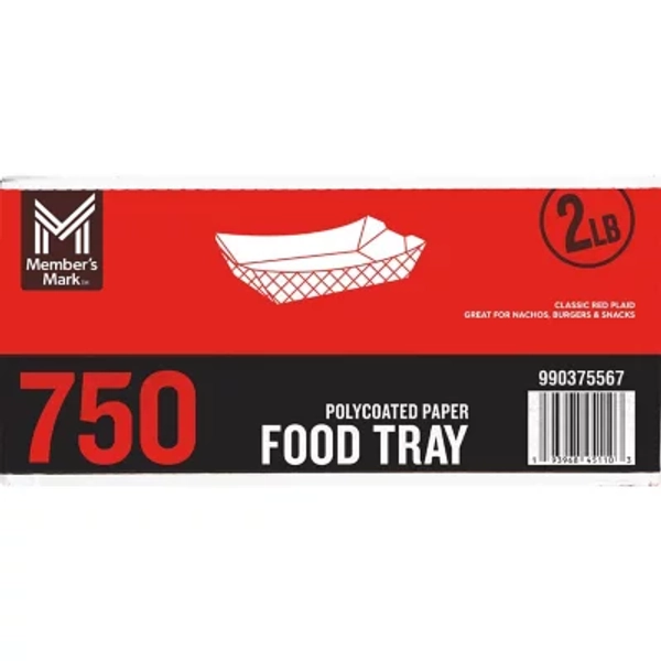 Members Mark Heavy Duty Paper Food Trays, 2 lbs., 750 ct. - Sam's Club