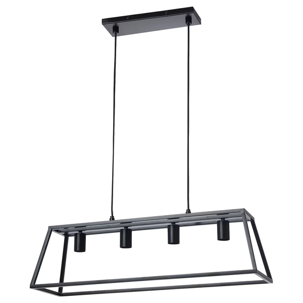 FELSISK Pendant lamp with 4 lamps - black 32 "