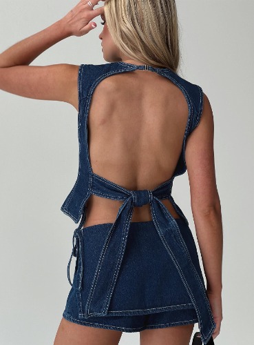 Countryside Top Denim | US 8 / Denim