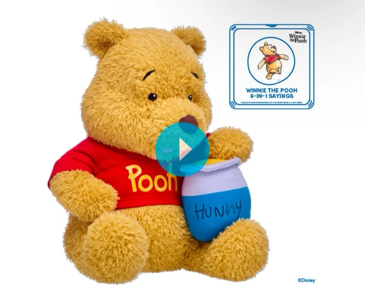 Build-A-Bear Disney Winnie The Pooh Deluxe Plush Hunny Gift Bundle Stuffed Animal in Red|Yellow|Brown