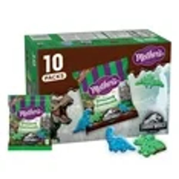 Mother's Chocolatey Dynamite Dinosaurs Cookies, Inspired by Jurassic World, Individually Wrapped Treats, 10-Pack Box, 10 oz