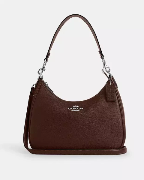 Silver/Maple Coach Teri Hobo Bag