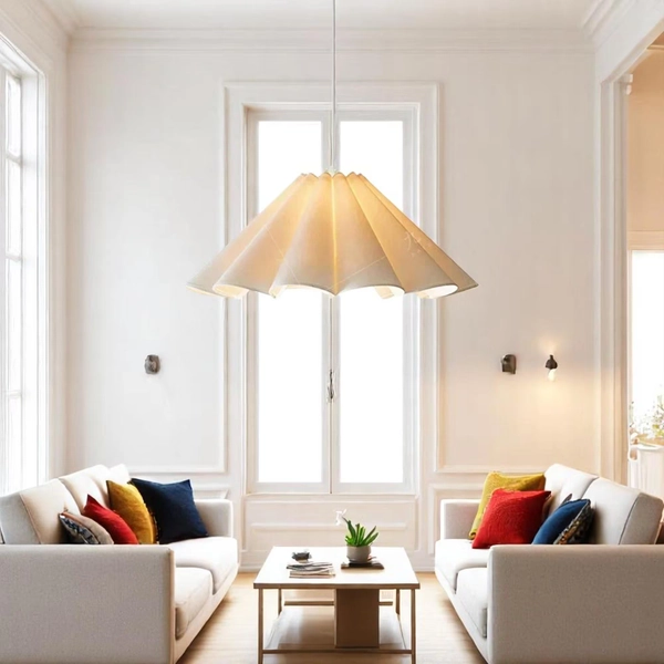 Handmade Duzy Pendant Light • Modern Fabric & Acrylic Ceiling Lamp • Unique Home Lighting Fixture • 110-240V Home Decor Accent