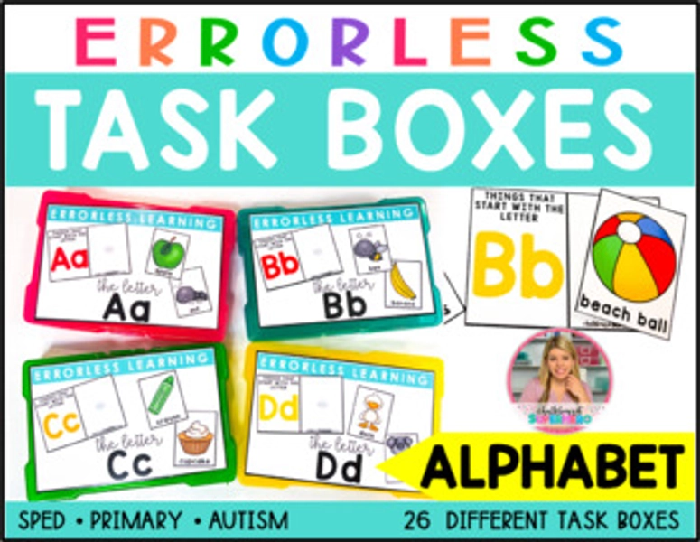 Errorless Alphabet Task Boxes {26 different task boxes}