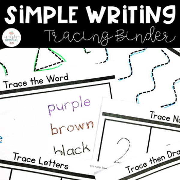 PreWriting Tracing Binder | Special Education | Tracing Letters | Tracing Lines
