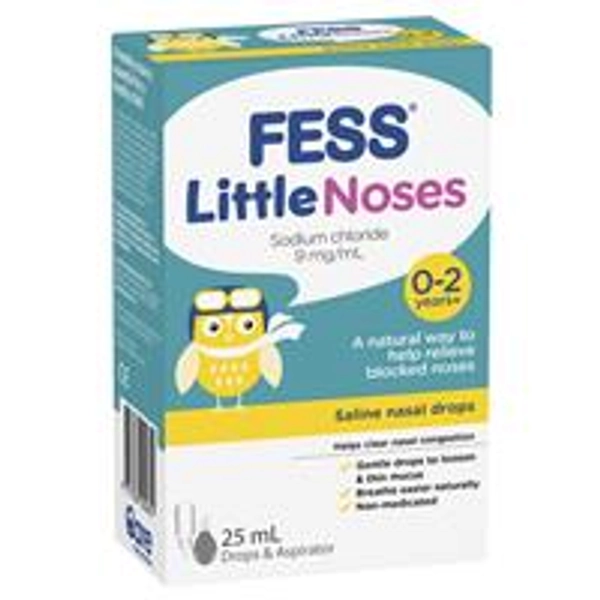 Fess Little Noses Saline Nose Drops +Aspirator 25ml