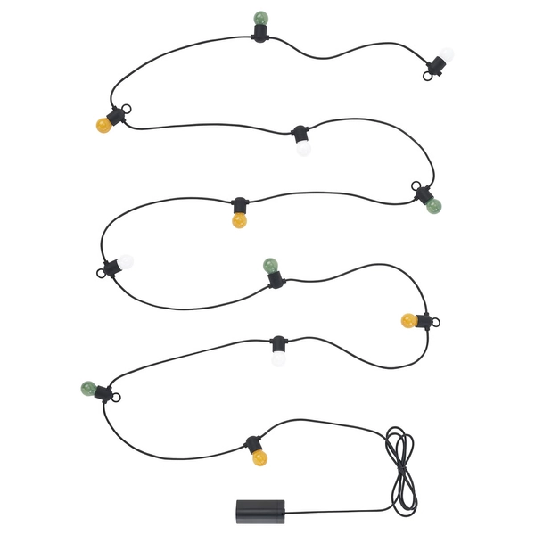 SOLVINDEN LED string light with 12 lights - battery operated/outdoor multicolor