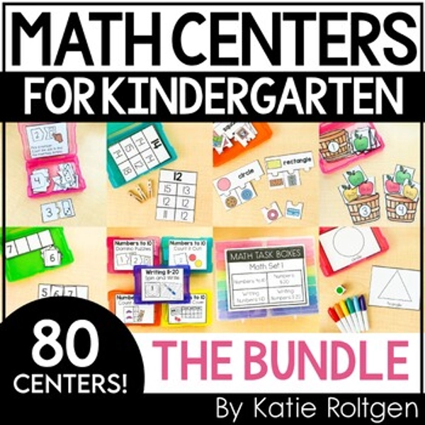 Kindergarten Math Centers Bundle