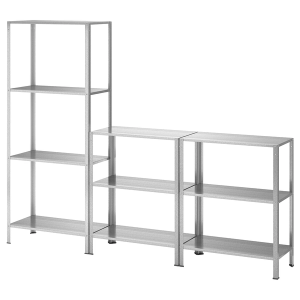 HYLLIS Shelf unit, indoor/outdoor 70 7/8x10 5/8x29 1/8-55 1/8 "