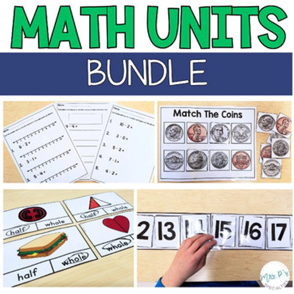 Math Units For Special Education BUNDLE (Leveled & Hands On Math Units)