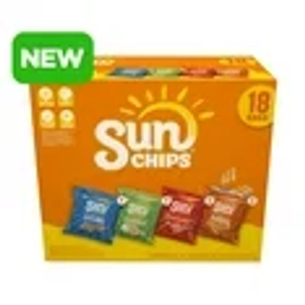 SunChips 100% Whole Grain Snacks, 4 Flavor Variety Pack, 1 oz, 18 Count