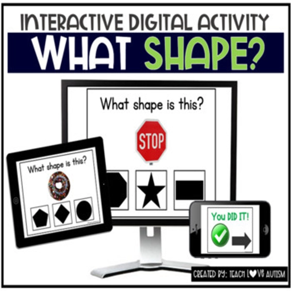 Shape Picture Match Digital Task Cards | Geometry | Math Boom Cards