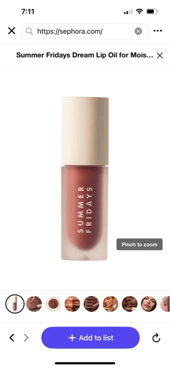 Dream Lip Oil for Moisturizing Sheer Coverage - Summer Fridays | Sephora