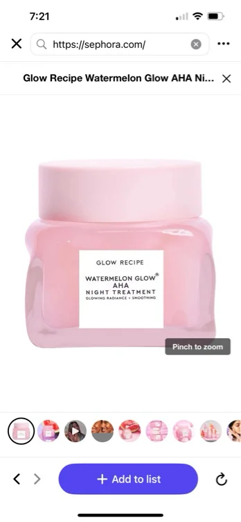 Watermelon Glow AHA Night Treatment - Glow Recipe | Sephora