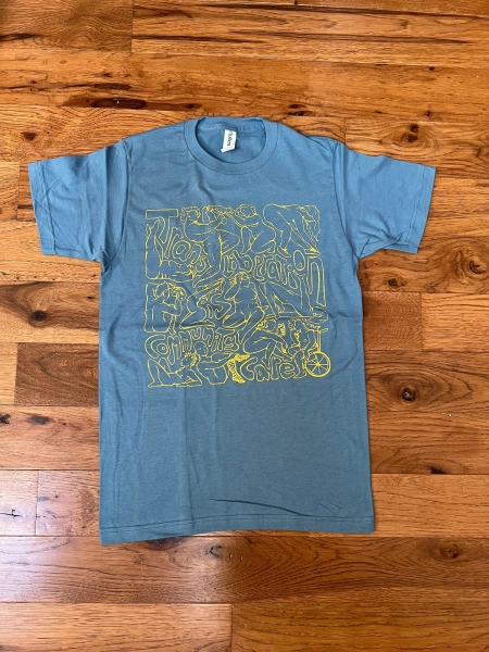 Yellow on Blue Trans Liberation is Community Care Tee / Trans Healthcare / Queer Liberation Shirt / Transgender Mutual Aid / Pride