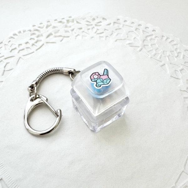 Derpy Pory Transparent Clicky Keycap Keyboard Switch Keychain | Fidget Toy | Stim Toy | Stress Relief