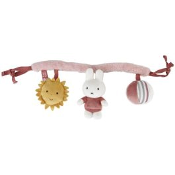 Miffy Plush Fluffy Car Seat Activity Toy - Pink