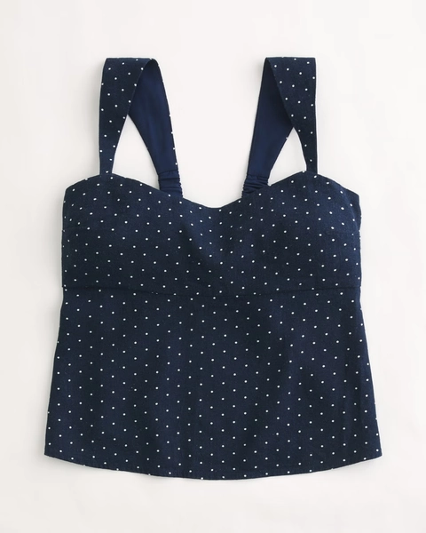 Linen-Blend Open-Back Top