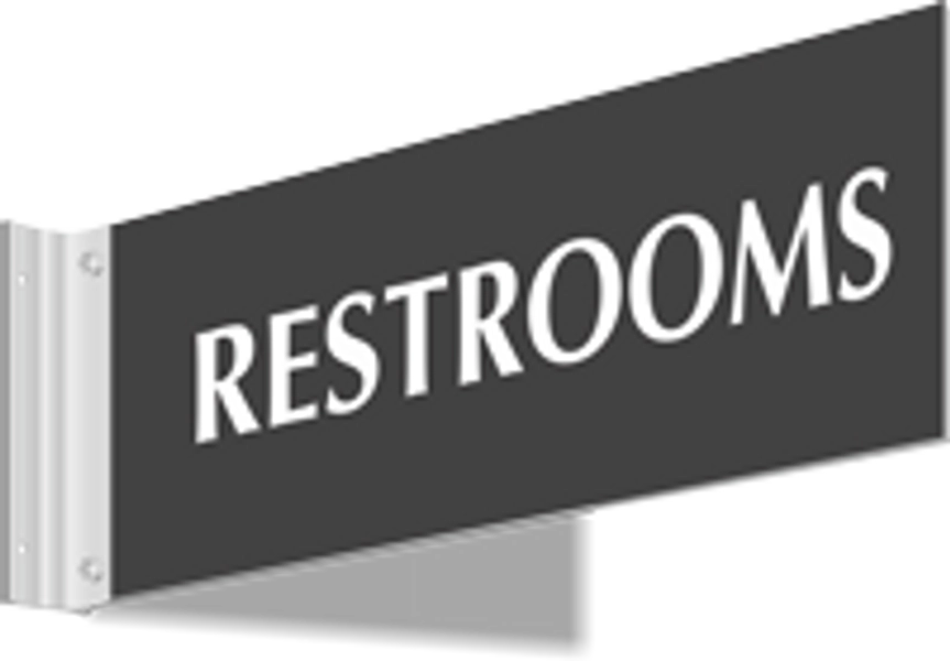 Restrooms Above Door Corridor Sign | Best Selling, SKU: SE-6541