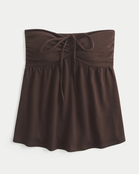 Strapless Cinched Babydoll Top