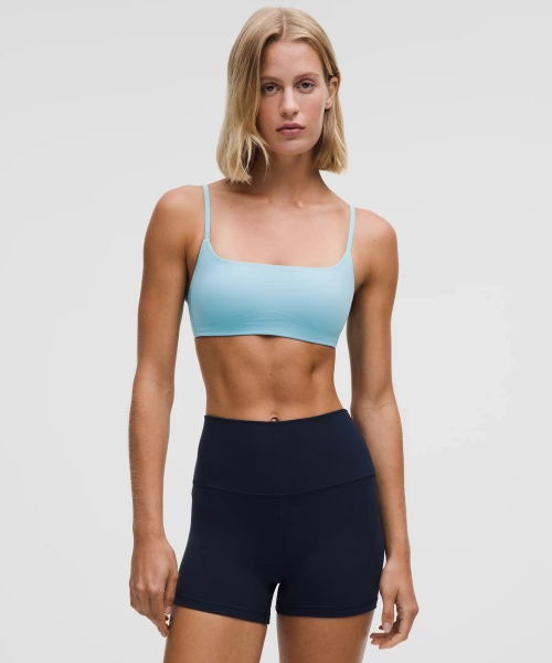 Like a Cloud Spaghetti-Strap Bra *Light Support, A/B Cup - Washed Blue - 10