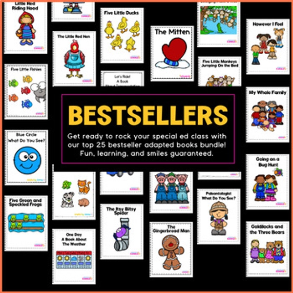 Adapted Books Bundle | Adaptive Special Education AAC Activities Errorless Set