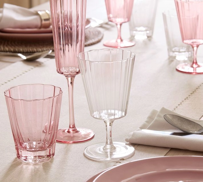 Fluted Glass Goblets