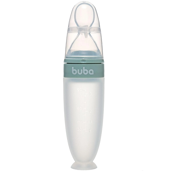 OK ✅✅✅✅✅ Buba, Colher Dosadora Em Silicone Com Ventosa Verde
