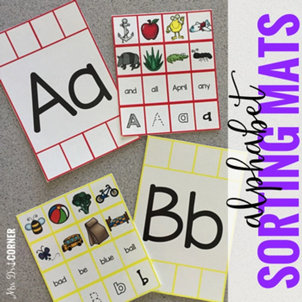 Alphabet Sorting Mats | Alphabet Reader Booklet and Activity for Sorting