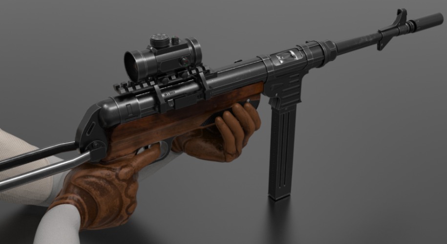 MP 40 Submachine Gun (Fps-Tps)