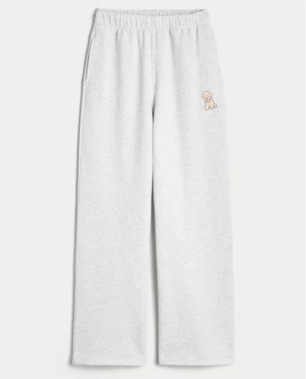 Cherry Graphic Wide-Leg Sweatpants