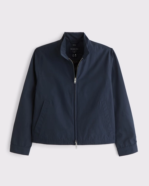 Cropped Mockneck Harrington Jacket