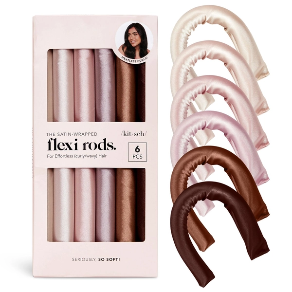 Kitsch Flexi Rods Heatless Curling Set, 6 CT