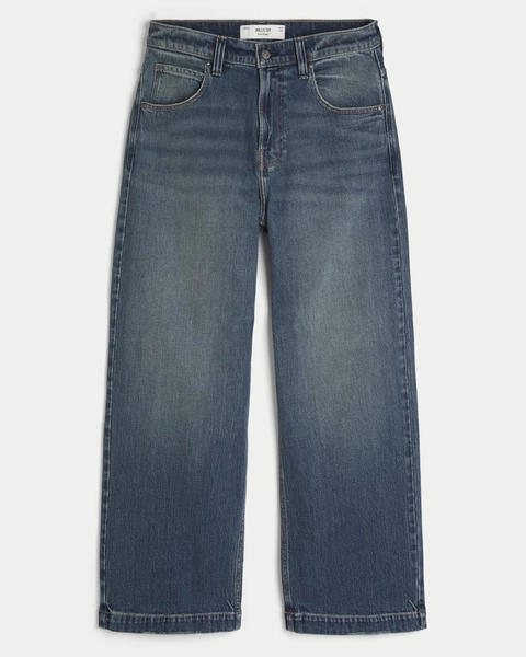 Dark Wash Dice Graphic Super Baggy Jeans