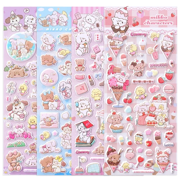 Cute Japanese Girl Heart Cartoon Puffy 3D Stickers Scrapbooking DIY Journal Stationery Sticker Cute Deco Aesthetic Art Supplies - AliExpress 21
