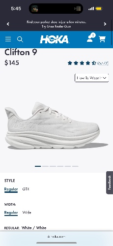 hoka clifton 9 white shoes 