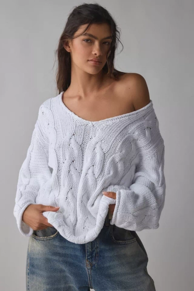 BDG Skylar Oversized Cable Knit Sweater