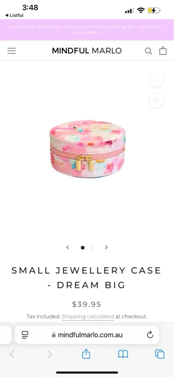 SMALL JEWELLERY CASE - DREAM BIG