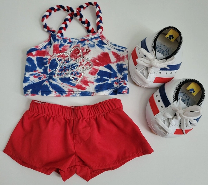 Red White & Blue Tie-Dye Tank