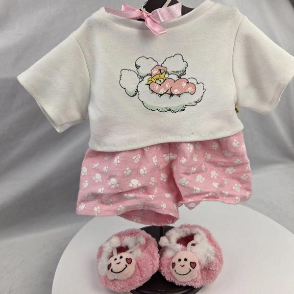 Glow-In-The-Dark Pink Paw Pajamas + Ladybug Slippers