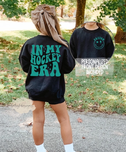 Hockey Era, Girl Hockey Sweatshirt, Custom Hockey Team Shirt, Personalized Name Sweater, Hockey Gifts, Girl Hockey hoodie, Hockey Coach Gift