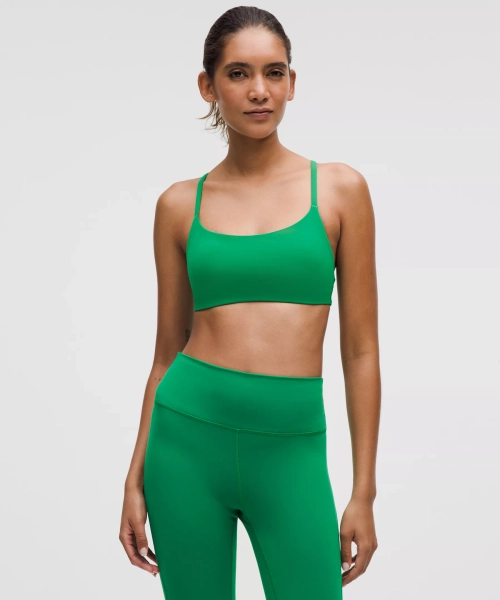 Wunder Train Strappy Racer Bra *Light Support, A/B Cup - Raceway Green - 12