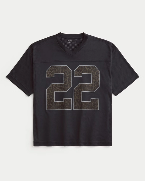 Baggy Pattern Graphic Jersey