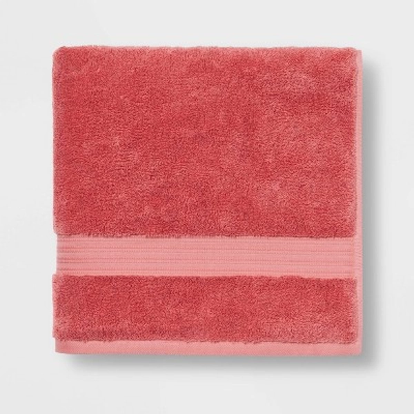 Total Fresh Antimicrobial Bath Towel Rose Pink - Threshold™: Heavyweight Cotton, Low Lint, Machine Washable