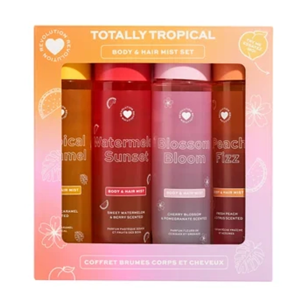I Heart Revolution Beauty Totally Tropical Body Mist Set, 4 x 236 mL