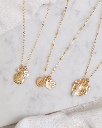 Custom Charm Cluster Necklace | 14k Gold Filled