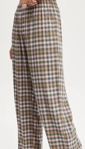 Flannel Wide Leg Pant