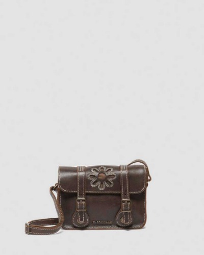 DR MARTENS 7 Inch Floral Leather Satchel
