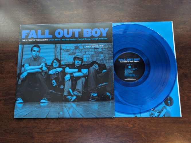 Fall Out Boy - Take This To Your Grave CLEAR BLUE Vinyl - 2nd Pressing 2009
