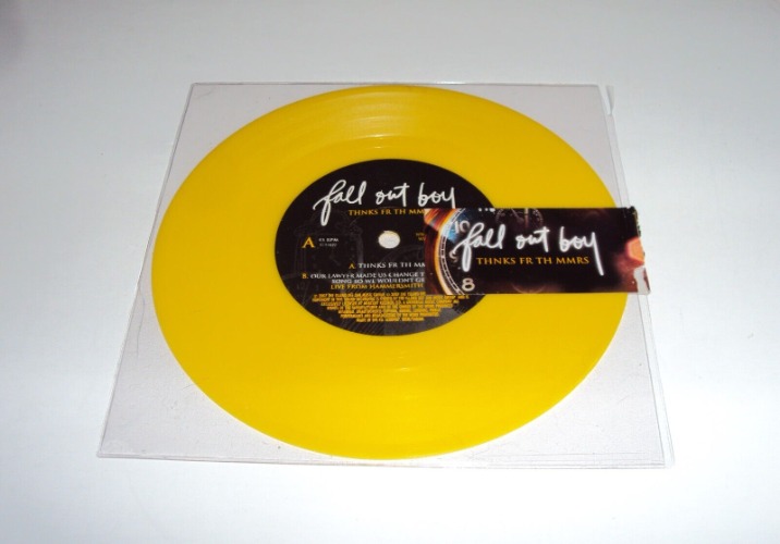 Fall Out Boy Vinyl - Thnks Fr Th Mmrs 7" - YELLOW!